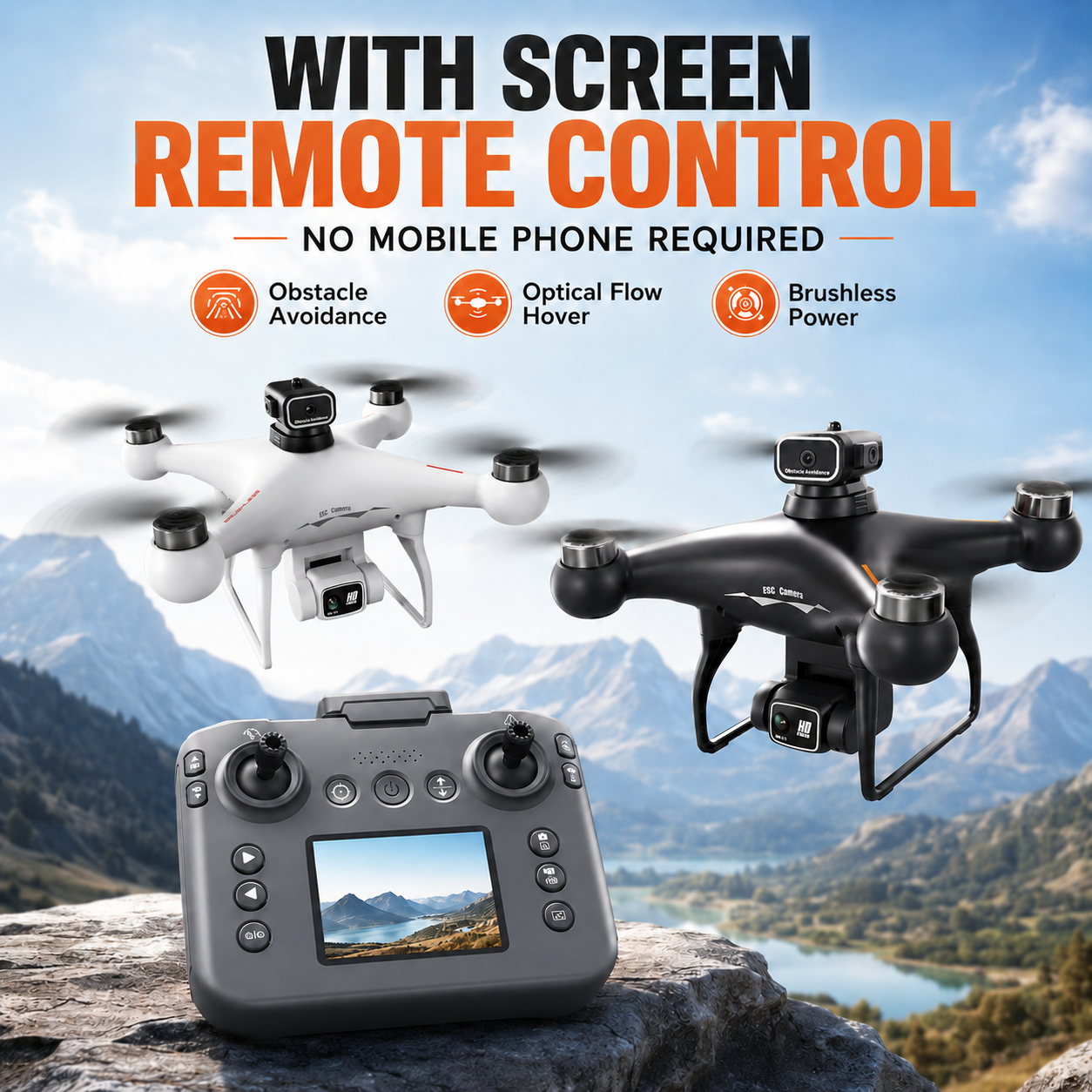 Drone Camera Mount - ZNLYRION S116 RC Drone Brushless Motor