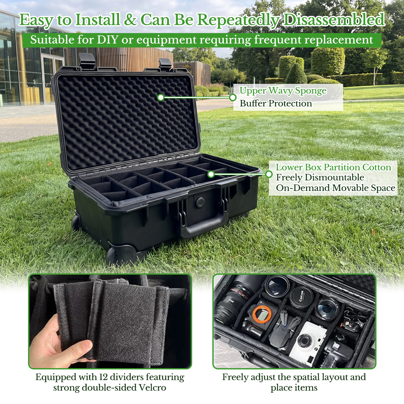 Professional Large Hard Rollin - Drone Camera Waterproof ulasan dan harga