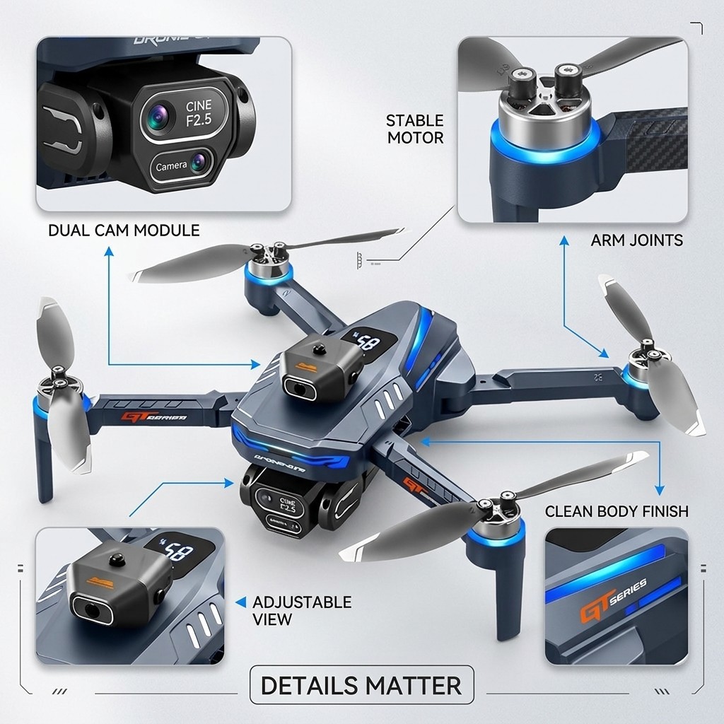 New GT8 Drone Professional 8K  - Drone Camera Night Vision ulasan dan harga