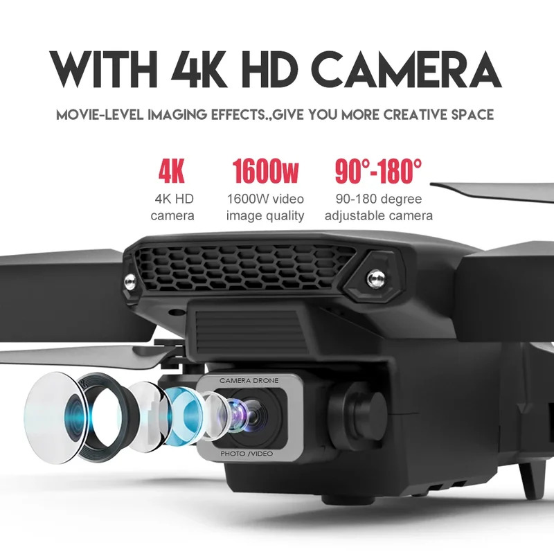 E88 ProIntelligent Folding Dro - Drone Camera Hd ulasan dan harga