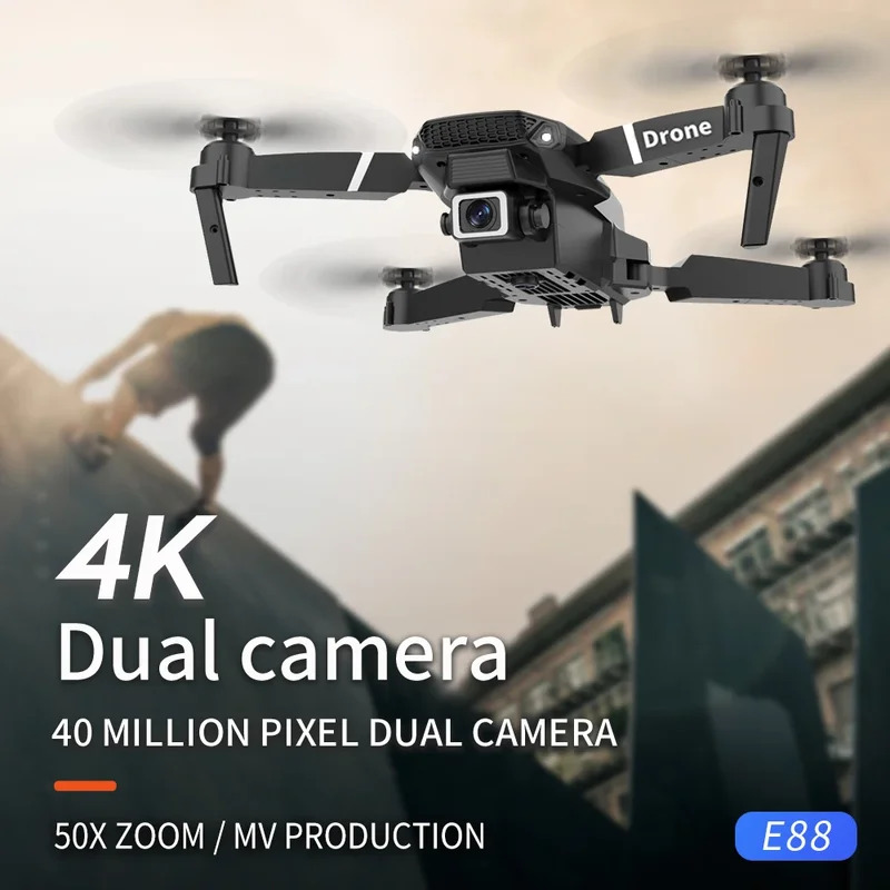E88 ProIntelligent Folding Dro - Drone Camera Hd ulasan dan harga