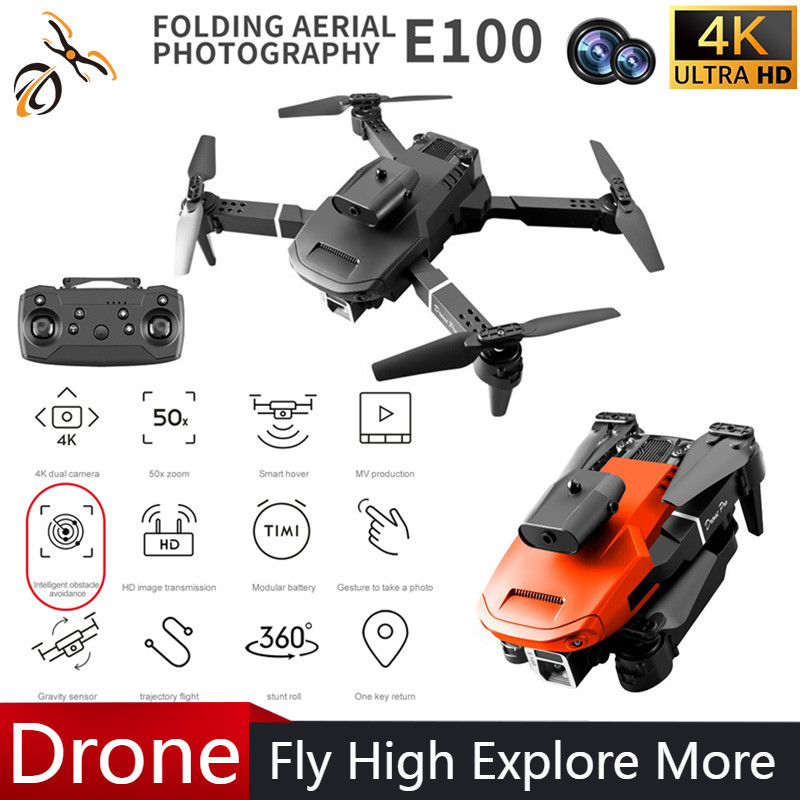 Mini E100 Four-sided Obstacle  - Drone Camera With Gimbal ulasan dan harga
