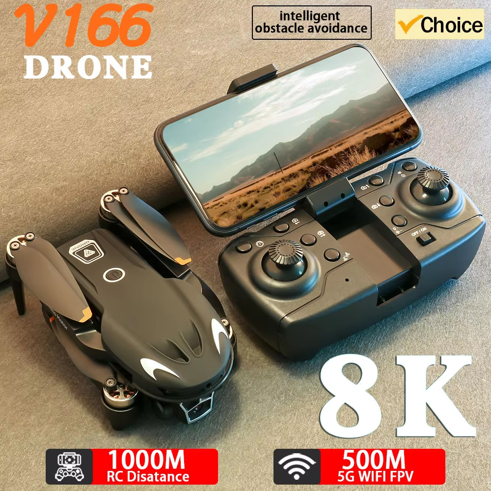 V166 8K Mini Drone FPV Wide An - Drone Camera Wide Angle ulasan dan harga