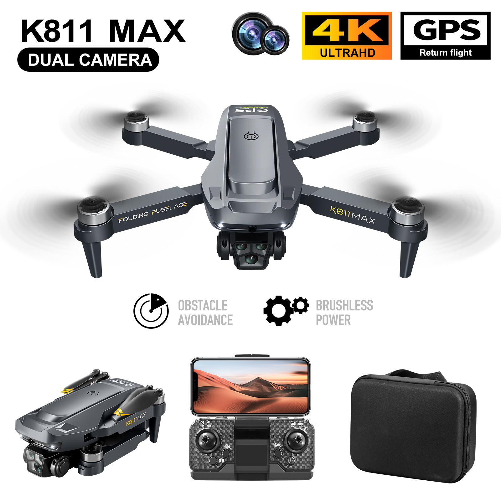 K811MAX Quadcopter Drone: Brus - Drone Camera Hd ulasan dan harga